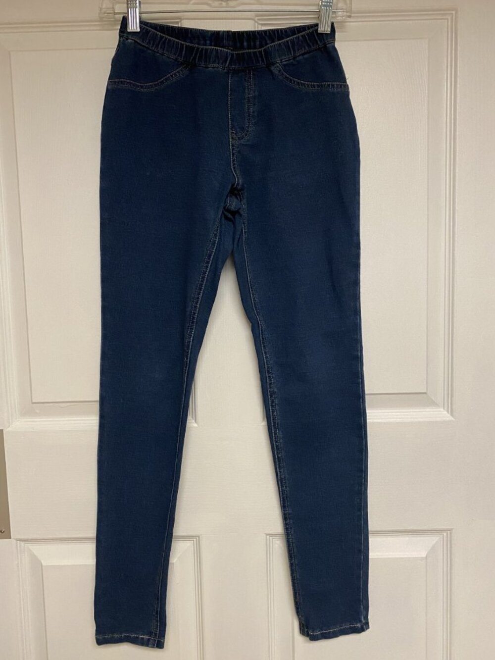HUE Denium Stretch Skinny Jeans Leggings Jeggings - Medium Wash Pull-on S